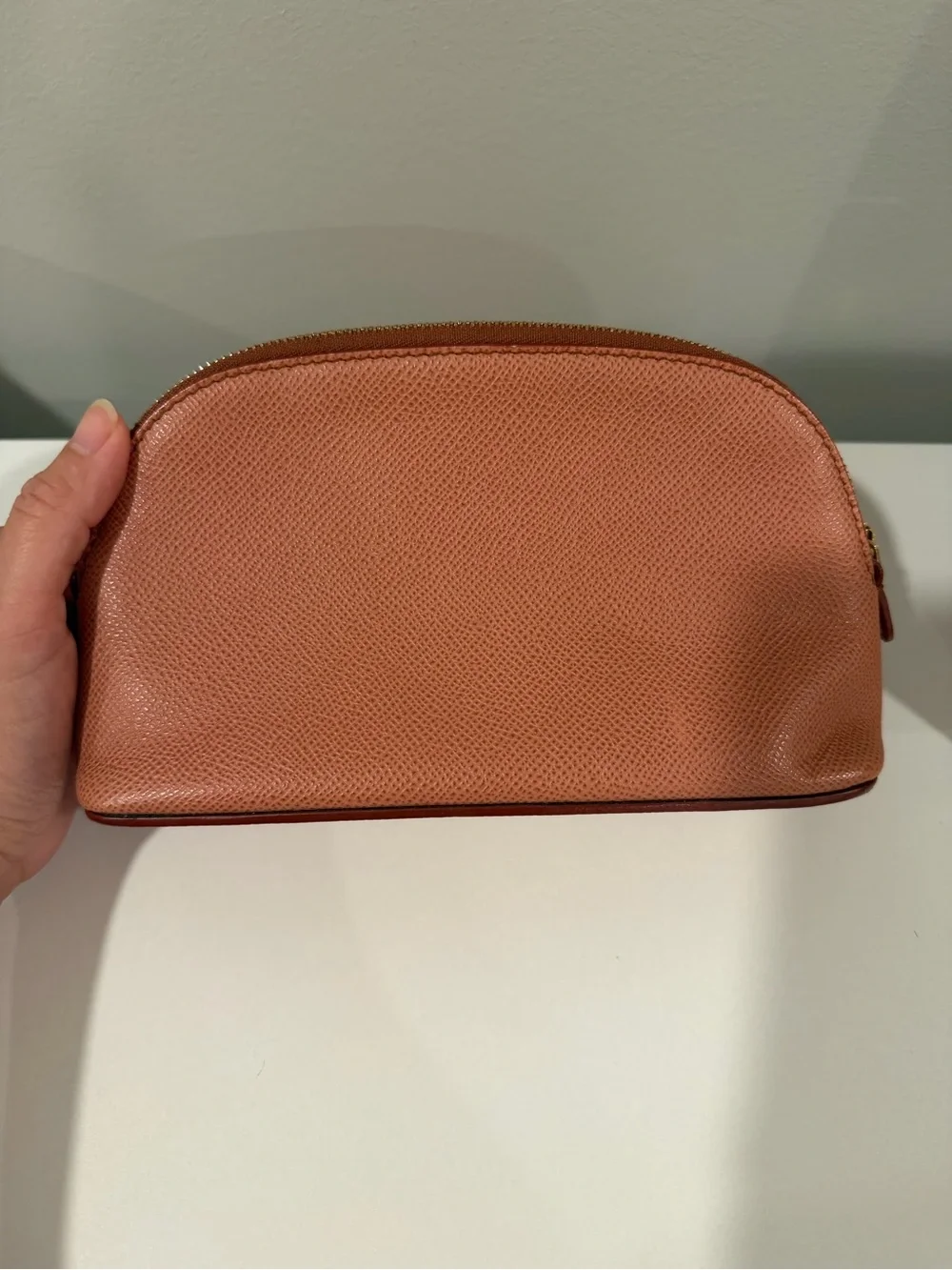 Dolce & Gabbana Peach Saffiano Leather Cosmetic Case - Picture 3 of 10